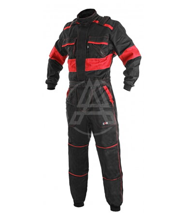 Herren-Overall LUX ROBERT schwarz-rot