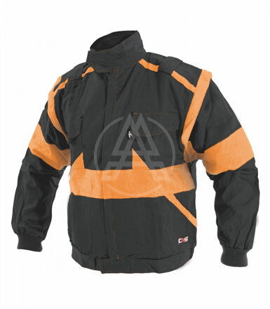 Herren-Bluse LUX EDA schwarz-orange