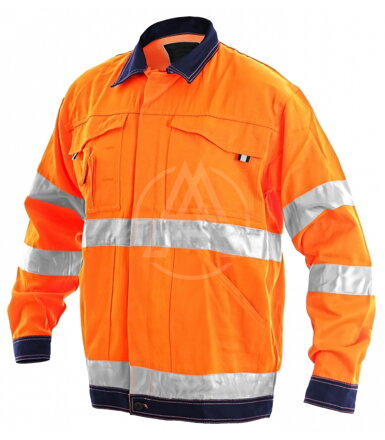 Warnjacke NORWICH orange-blau