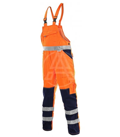 Warnhose mit dem Vorhemd NORWICH orange-blau